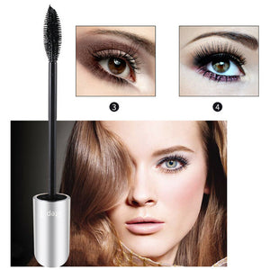 QIC 2-in-1 Mascara 4D Waterproof Long Lasting Thick Curling Black Makeup Beauty